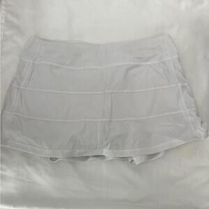 Lululemon Pace Rival Skirt White Tennis Skirt